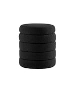 Load image into Gallery viewer, Black Fabric Round Ottoman with Storage #100098
