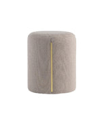 Load image into Gallery viewer, Taupe Round Ottoman with Band #100101
