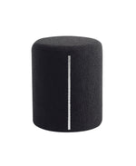 Load image into Gallery viewer, Black Round Ottoman with Band #100102
