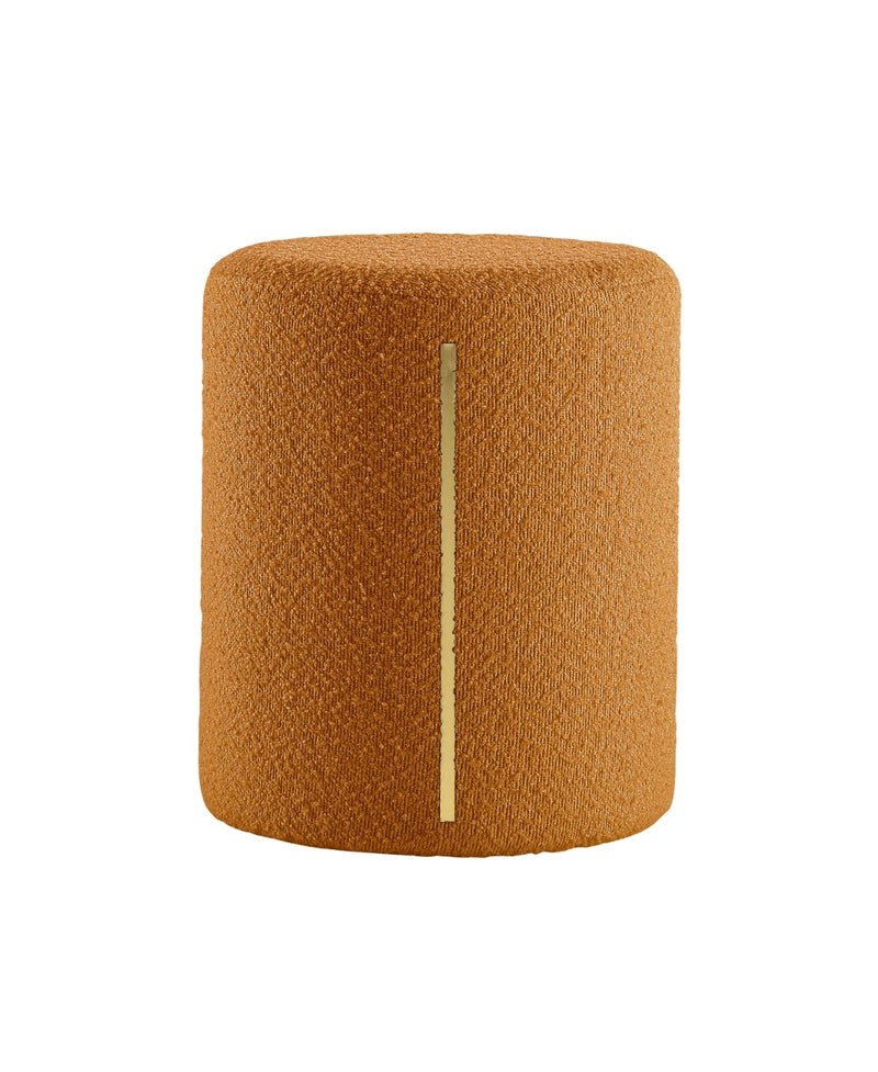 Orange Round Ottoman with Band 
