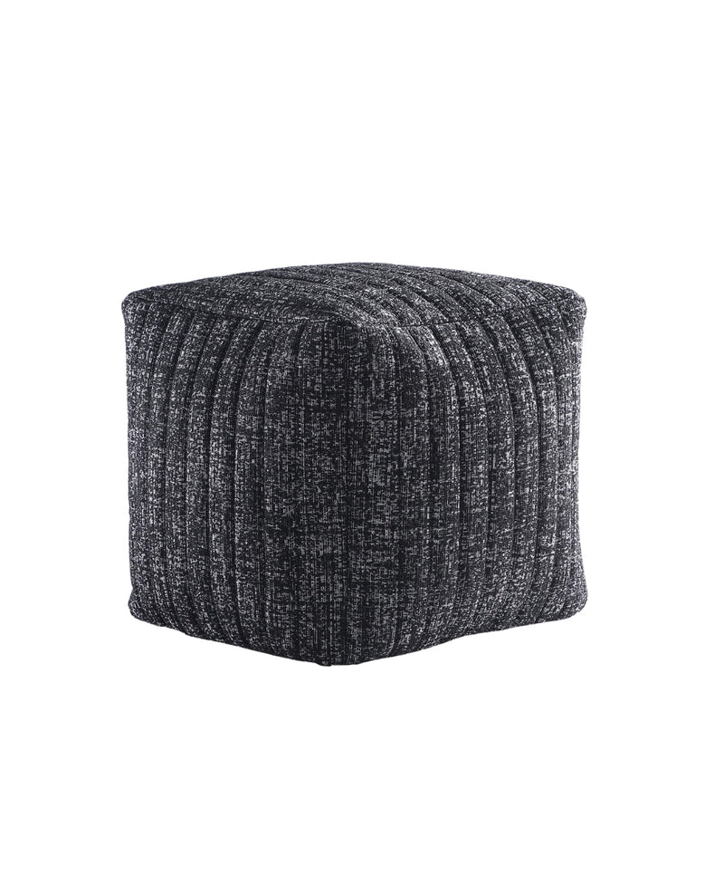 Black Boucle Stuffed Pouf 