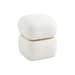 Load image into Gallery viewer, White Bun Ottoman #100109
