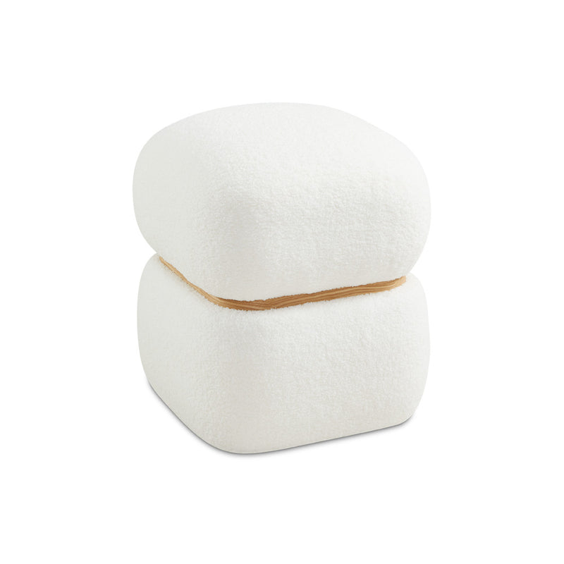 White Bun Ottoman 
