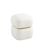 Load image into Gallery viewer, White Bun Ottoman #100109
