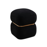 Load image into Gallery viewer, Black Bun Ottoman #100110
