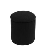 Load image into Gallery viewer, Black Round Ottoman With Storage #100117
