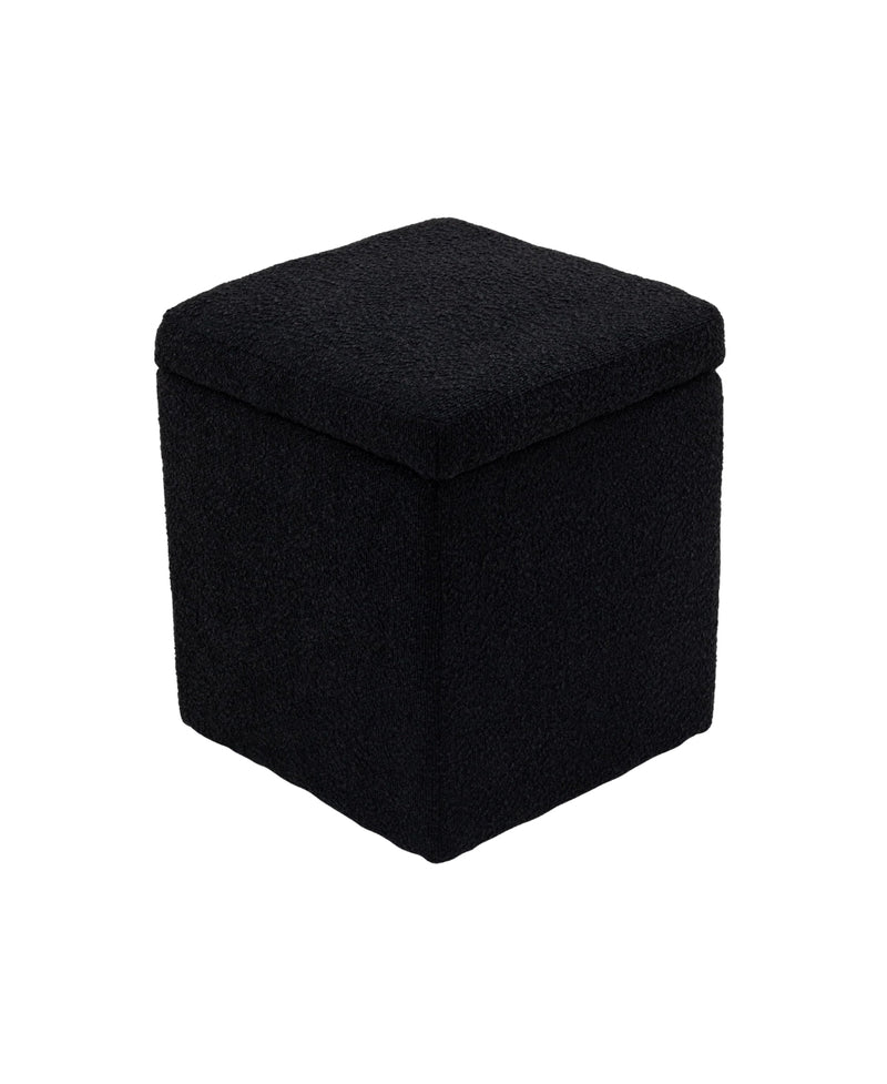 Black Square Ottoman With Storage 