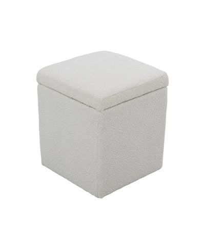 White Square Ottoman With Storage #100122