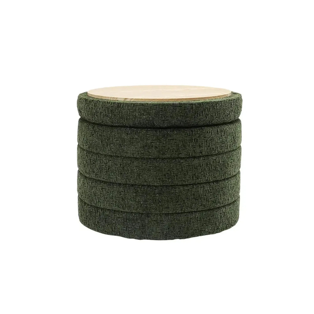 White ceramic jar with a wooden lid on a white background