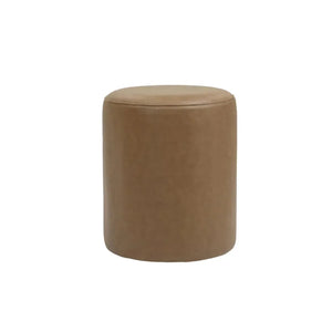 Brown Round Leather Ottoman #100146 Get Set Style Furniture