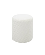 Load image into Gallery viewer, White Textured Boucle Ottoman #100147
