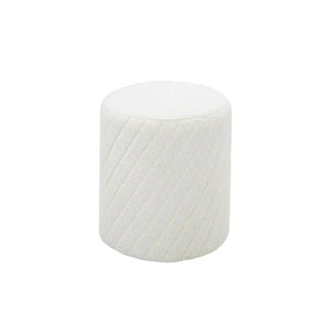 White Textured Boucle Ottoman #100147 Get set style furniture
