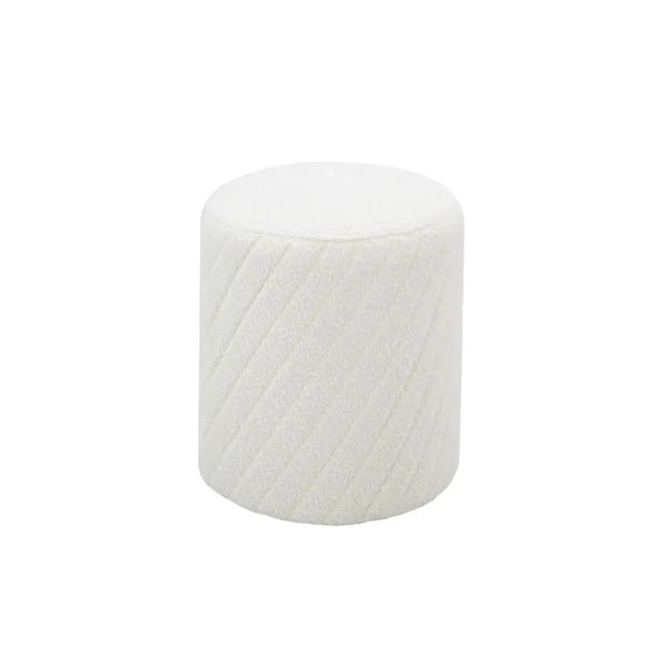 White Textured Boucle Ottoman #100147 Get set style furniture