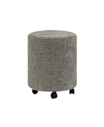 Load image into Gallery viewer, Dark Grey Round Ottoman With Pulley #100149
