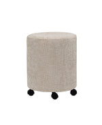 Load image into Gallery viewer, Creamy Round Ottoman With Pulley #100150
