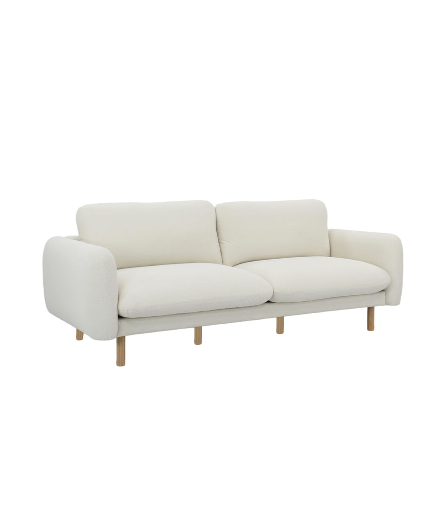 Off White Wood Modern Living Room Sofa #100215