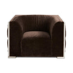 Load image into Gallery viewer, Brown Accent Chair Steel Frame #010023
