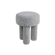 Silver Tri-Pillar Round Stool #100114