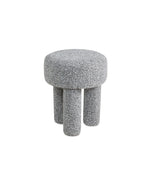 Load image into Gallery viewer, Silver Tri-Pillar Round Stool #100114

