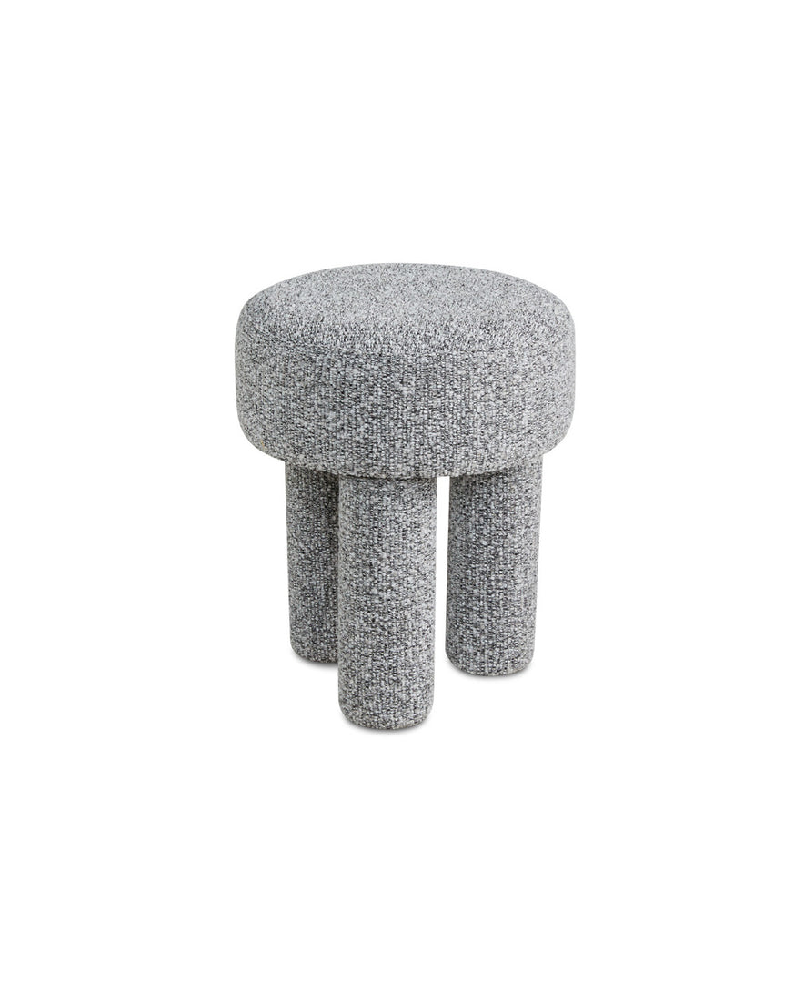 Silver Tri-Pillar Round Stool #100114
