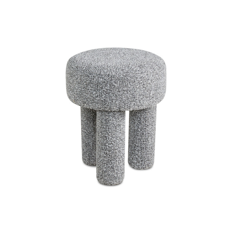 Silver Tri-Pillar Round Stool 