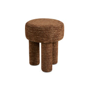 Taupe Tri-Pillar Round Stool #100115