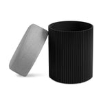 Load image into Gallery viewer, Silver Cylinder Storage Ottoman #100113
