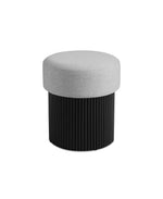 Load image into Gallery viewer, Silver Cylinder Storage Ottoman #100113
