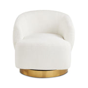 White Velvet Accent Chair #0100015