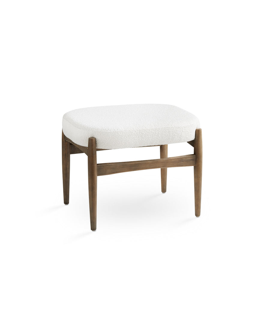 Salina Ottoman: White Boucle