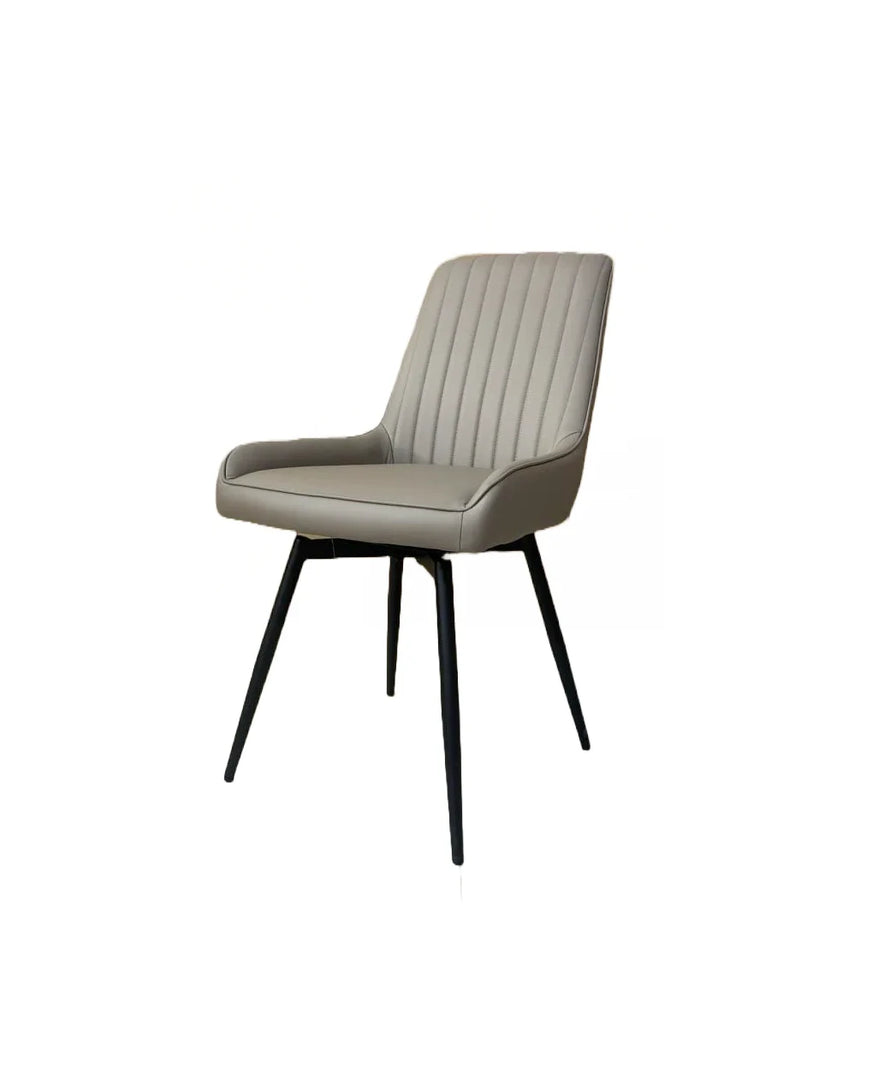 EMMA Swivel Dining Chair GY-DC-1916BK Dark Taupe PU