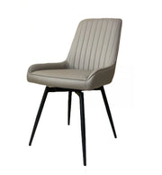 EMMA Swivel Dining Chair GY-DC-1916BK Dark Taupe PU