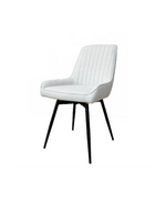 Load image into Gallery viewer, EMMA SWIVEL DINING CHAIR GY-DC-1916BK LIGHT GREY LINEN BLACK LEGS
