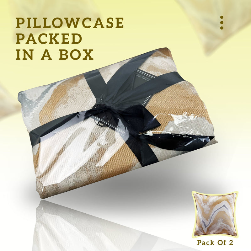 Stylish Gold-Silver Throw Pillow Covers