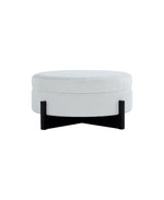 Load image into Gallery viewer, White Round Ottoman Coffee Table with Storage #120011
