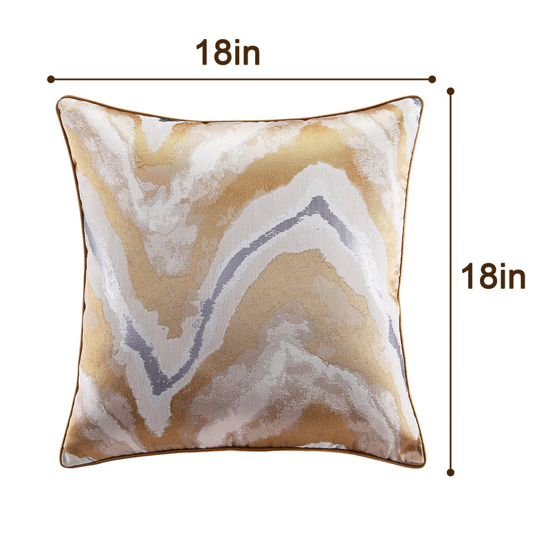 Stylish Gold-Silver Throw Pillow Covers