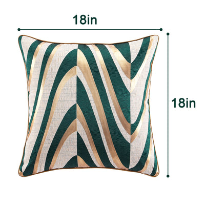 Stylish Green-Gold Throw Pillow Covers