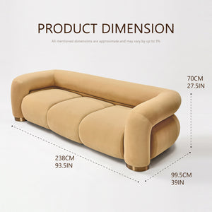 Aurelia Channel-Tufted Sofa (Camel) Get Set Style Furniture