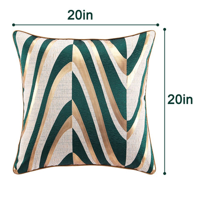 Stylish Green-Gold Throw Pillow Covers
