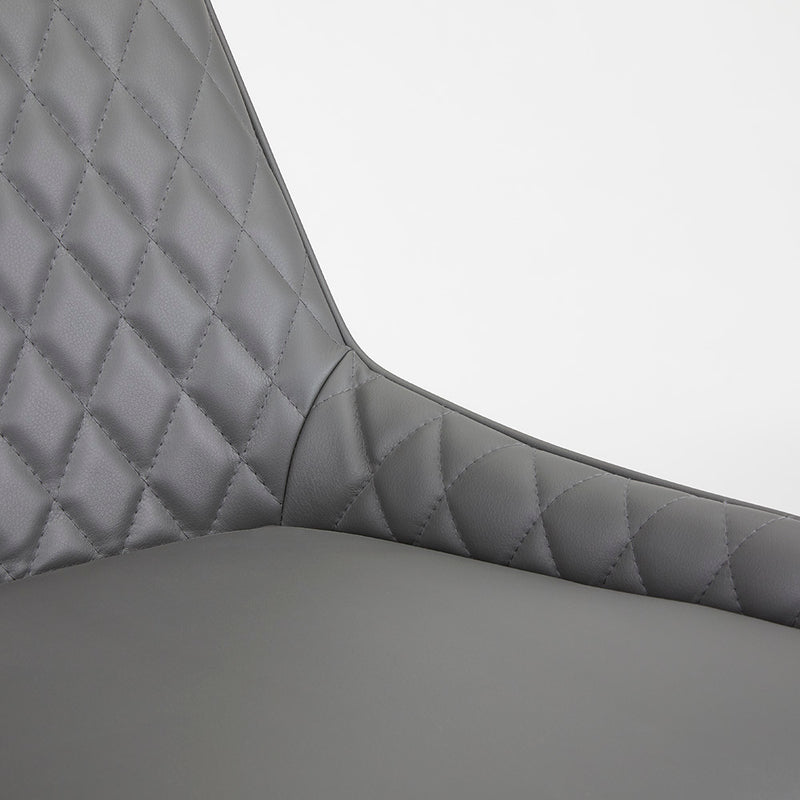 Grey Leatherette Dining Chair 