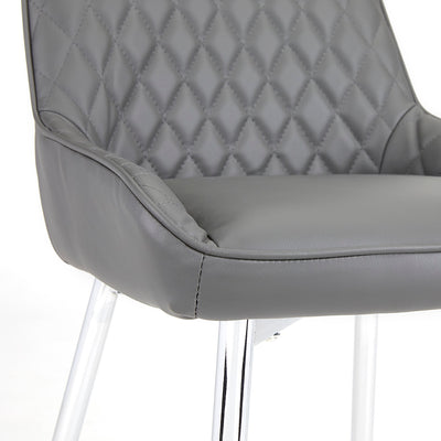 Grey Leatherette Dining Chair #130008