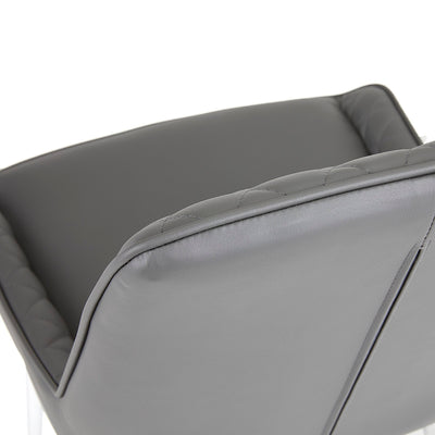 Grey Leatherette Dining Chair #130008