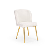 White Fur Fortina Dining Chair #130028