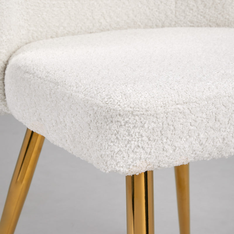 White Fur Fortina Dining Chair 