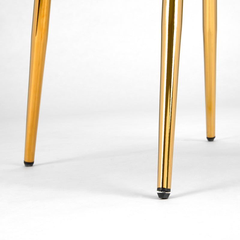 White Fur Fortina Dining Chair 