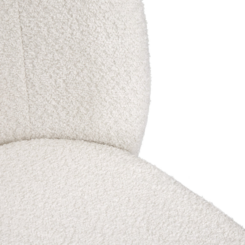 White Fur Fortina Dining Chair 
