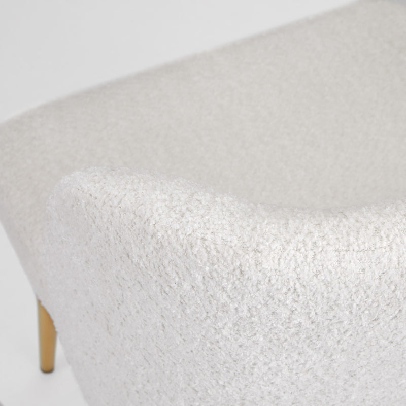 White Fur Fortina Dining Chair 