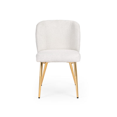 White Fur Fortina Dining Chair #130028