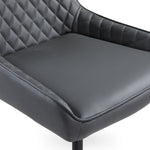 Load image into Gallery viewer, Dark Grey Leatherette Dining Chair #130012
