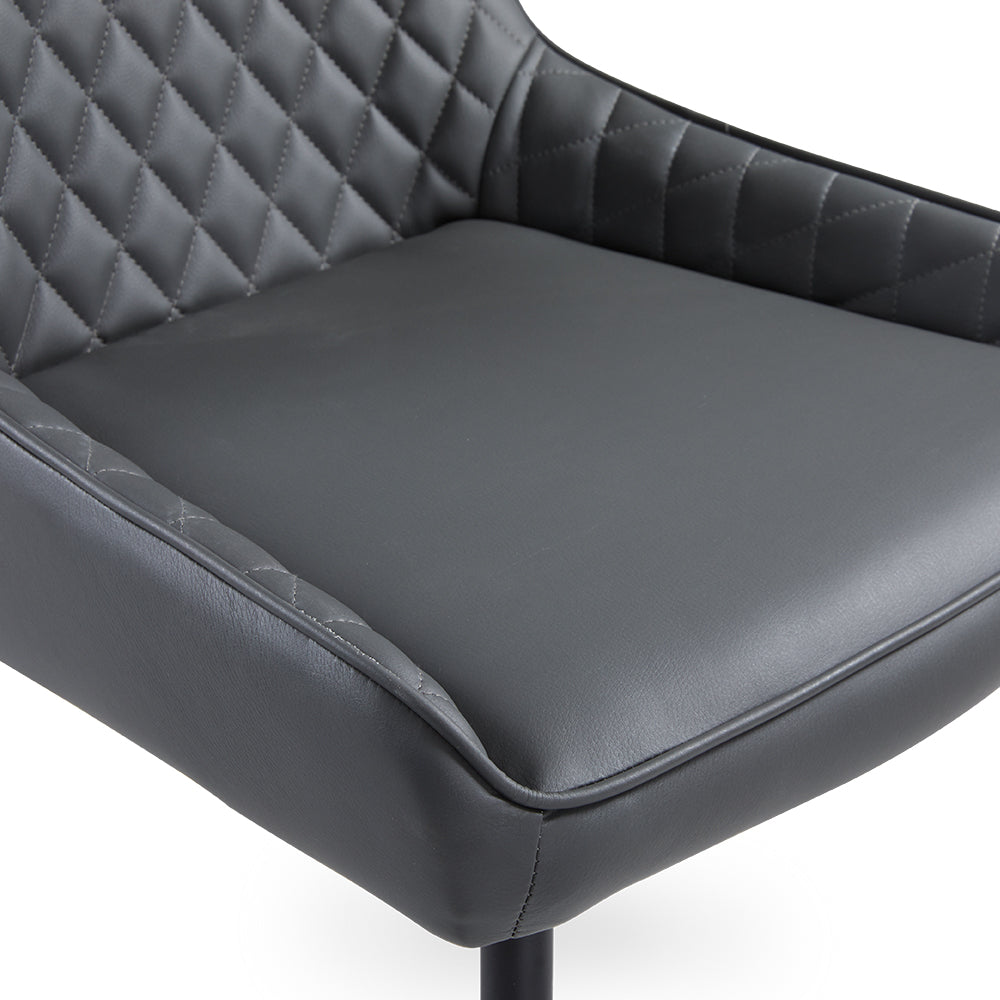 Dark Grey Leatherette Dining Chair #130012